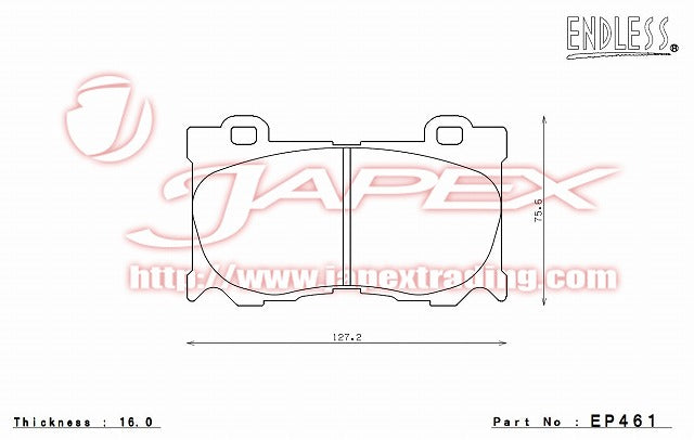 ENDLESS SSS Front Brake Pads EP461 for FUGA KY51