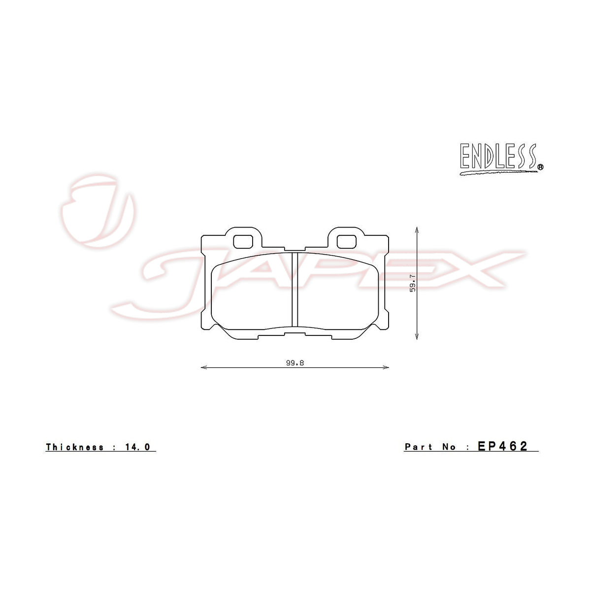 ENDLESS SR01 Rear Brake Pads EP462 for FUGA KY51