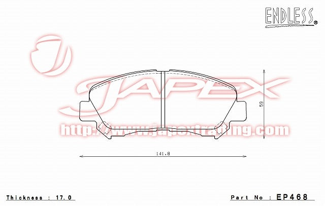 ENDLESS SSS Front Brake Pads EP468 for X-TRAIL DNT31
