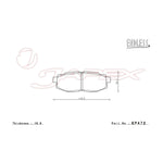 ENDLESS SR01 Front & Rear Brake Pad Set EP417 / EP472 for LEGACY B4 BMM