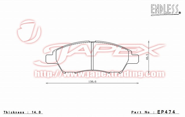 ENDLESS SSS Front Brake Pads EP474 for NOTE E12