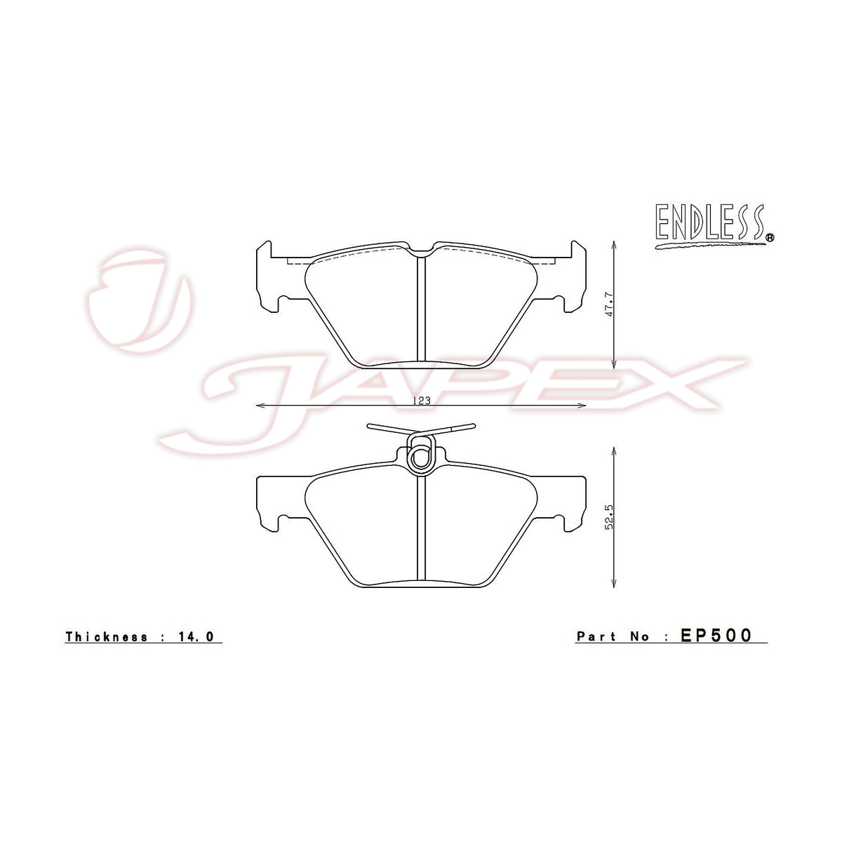 ENDLESS SSS Rear Brake Pads EP500 for WRX VAG