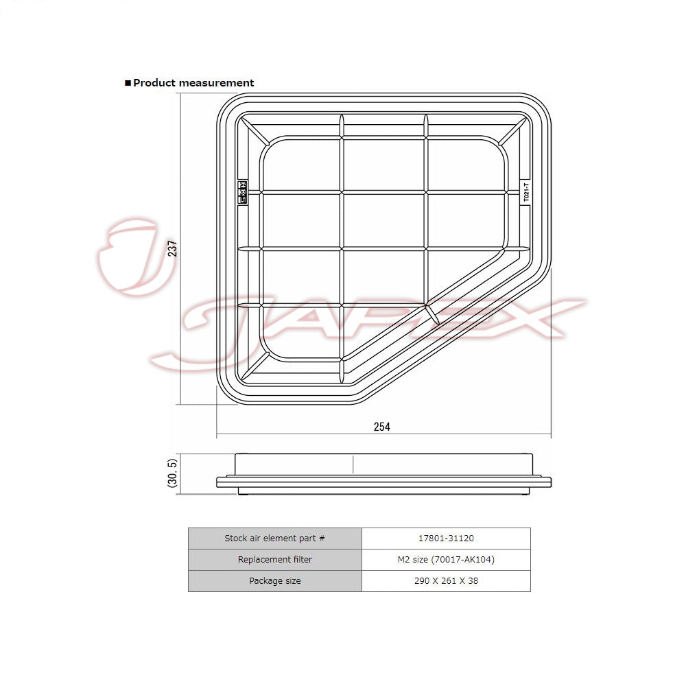 HKS Super Air Filter 70017-AT121 for ESTIMA ACR55W