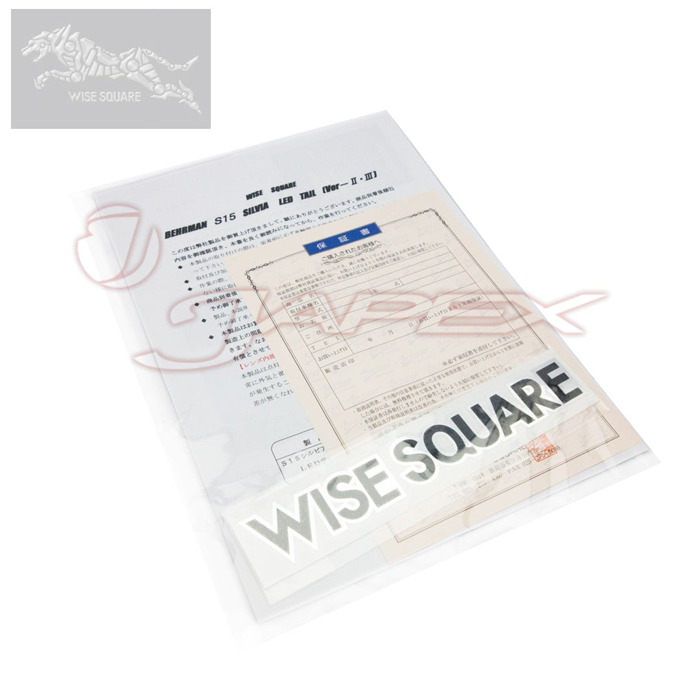 BEHRMAN WISE SQUARE LED Tail Light Ver. II Smoke Lens BWS-10 for SILVIA S15