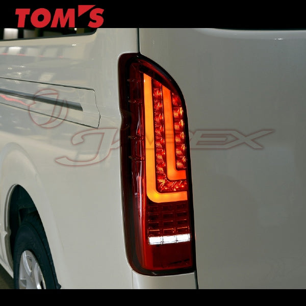 TOM'S LED Tail Lights 81500-TTH25 for HIACE REGIUS TRH200V / TRH200K / TRH211K / KDH200V / KDH200K / KDH220K / TRH223B / KDH222B / TRH226K / KDH205V / KDH225V / KDH219W / TRH228B / KDH227B