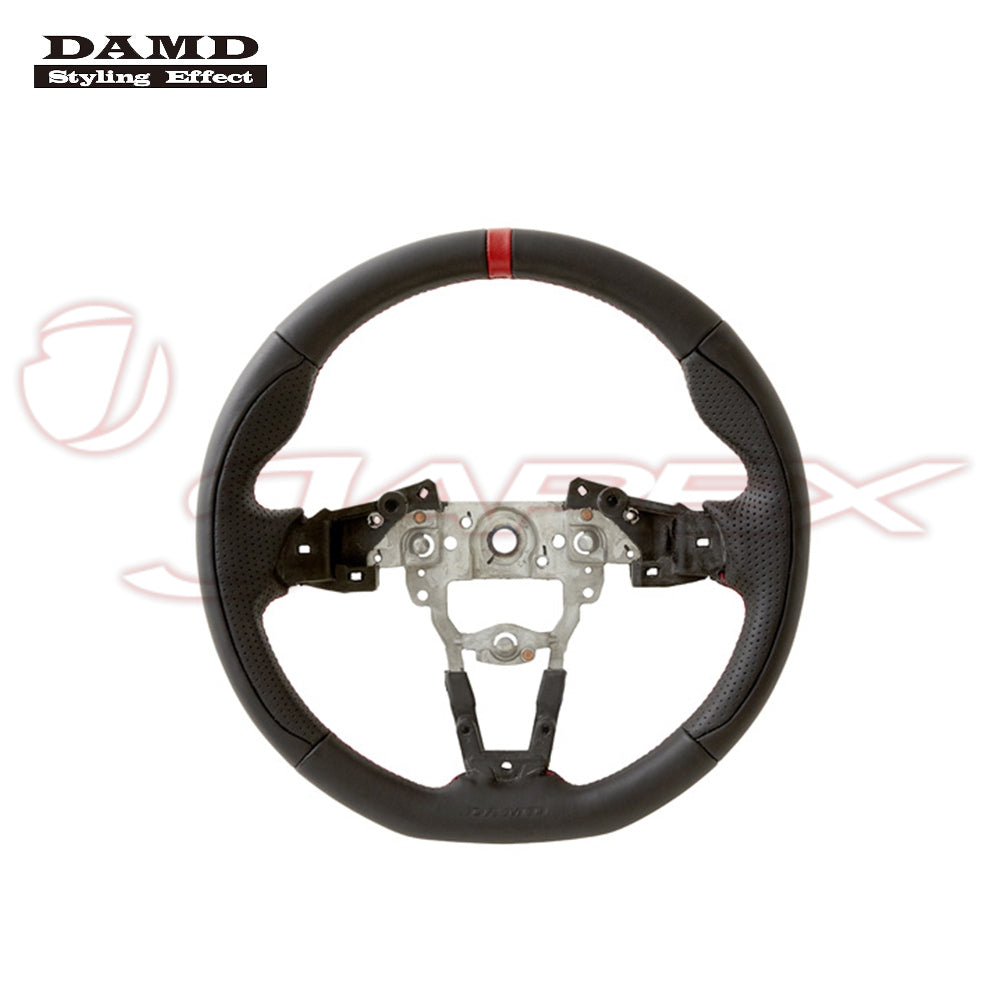 DAMD Sports Steering Wheel Napa Leather With Red Euro Stitch SS358-M for ROADSTER ND5RC