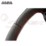 DAMD Sports Steering Wheel Napa Leather With Red Euro Stitch SS358-M for ROADSTER ND5RC