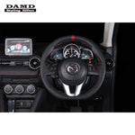 DAMD Sports Steering Wheel Napa Leather With Red Euro Stitch SS360-M for CX-5 KE2AW / KE2FW / KEEAW / KEEFW
