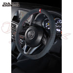 DAMD Sports Steering Wheel Ultra Suede With Red Euro Stitch SS360-M for AXELA HYBRID BYEFP