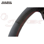 DAMD Sports Steering Wheel Ultra Suede With Red Euro Stitch SS360-M for AXELA HYBRID BYEFP