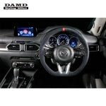 DAMD Sports Steering Wheel Ultra Suede With Red Euro Stitch SS360-M(L) for AXELA BM2FP / BM5AP / BMLFP