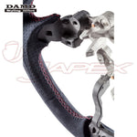 DAMD Sports Steering Wheel Ultra Suede With Red Euro Stitch SS360-M(L) for DEMIO DJ5FS / DJLAS / DJLFS