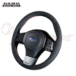 DAMD Sports Steering Wheel Ultra Suede With Red Stitch SS360-RS for WRX STI VAB