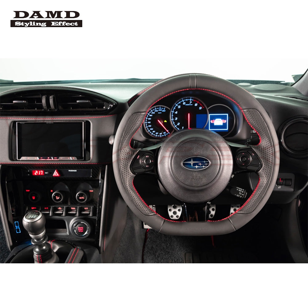 DAMD Sports Steering Wheel Black Leather With Red Stitch SS358-Z(L) for 86 ZN6
