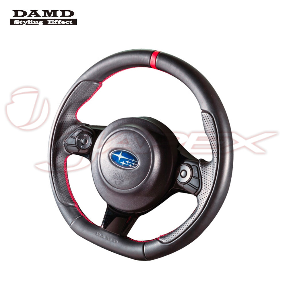 DAMD Sports Steering Wheel Black Leather With Red Stitch SS358-Z(L) for BRZ ZC6