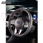 DAMD Sports Steering Wheel Black Leather With Red Stitch SS362-RX for XV HYBRID GPE