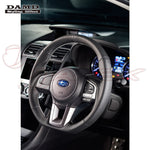 DAMD Sports Steering Wheel Black Leather With Grey Stitch SS362-RX for IMPREZA SPORT GP2 / GP3 / GP6 / GP7