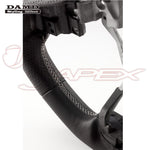 DAMD Sports Steering Wheel Black Leather With Grey Stitch SS362-RX for IMPREZA G4 GJ2 / GJ3 / GJ6 / GJ7