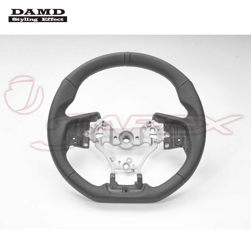DAMD Sports Steering Wheel Black Leather With Grey Stitch SS362-RX for FORESTER SJ5 / SJG