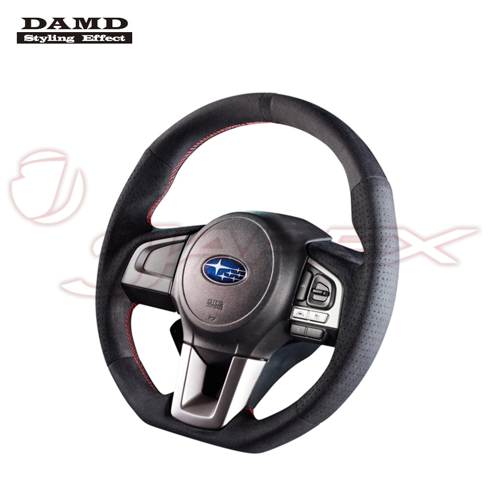DAMD Sports Steering Wheel Ultra Suede With Red Stitch SS362-RX for XV HYBRID GPE