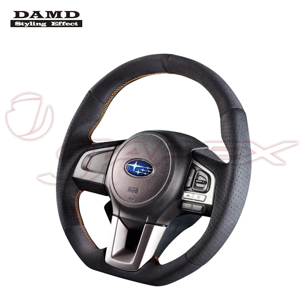 DAMD Sports Steering Wheel Ultra Suede With Orange Stitch SS362-RX for XV HYBRID GPE