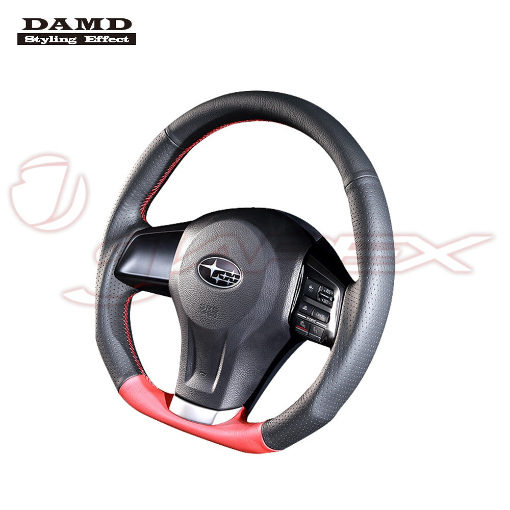 DAMD Sports Steering Wheel Red Formula With Red Stitch SS360-D for FORESTER SJ5 / SJG