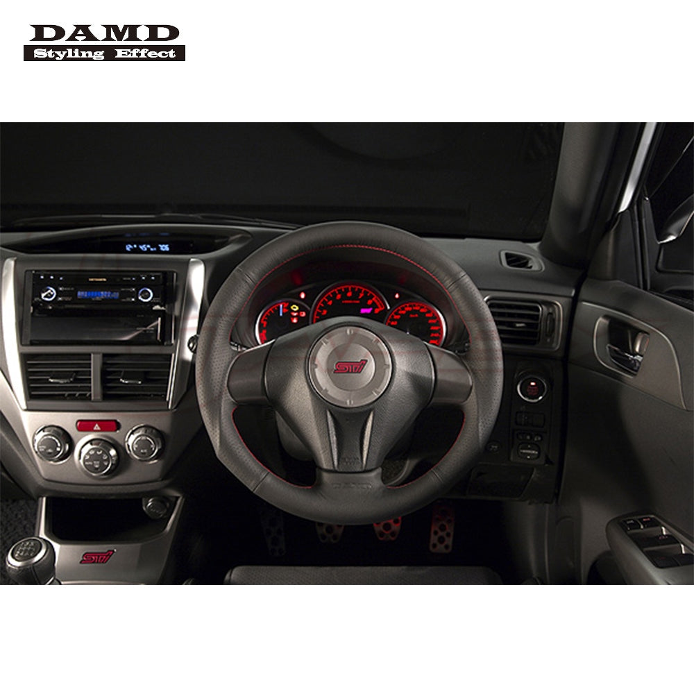 DAMD Sports Steering Wheel Red Stitch SS358-S(L) for LEGACY TOURING WAGON BP5 / BP9 / BPE